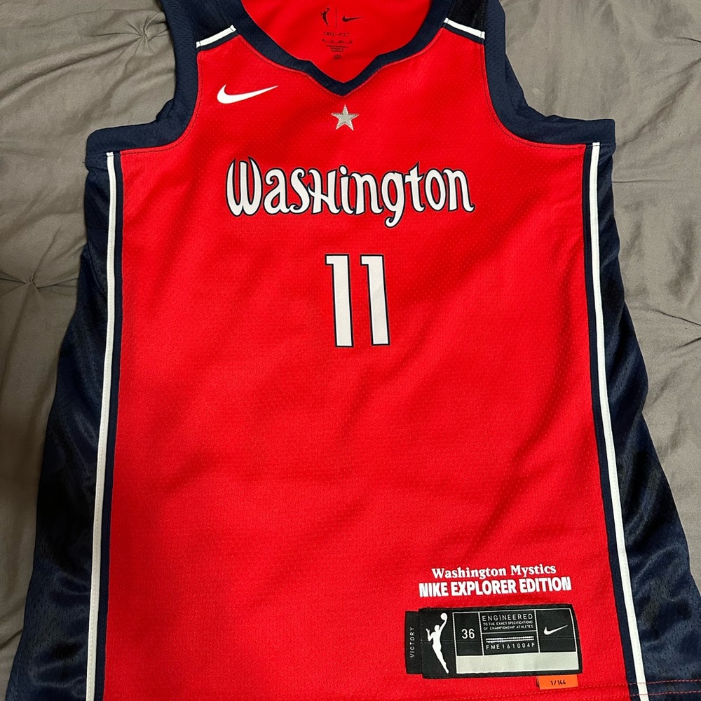 Nike Red and Black NBA Game Jersey Washington Mystics